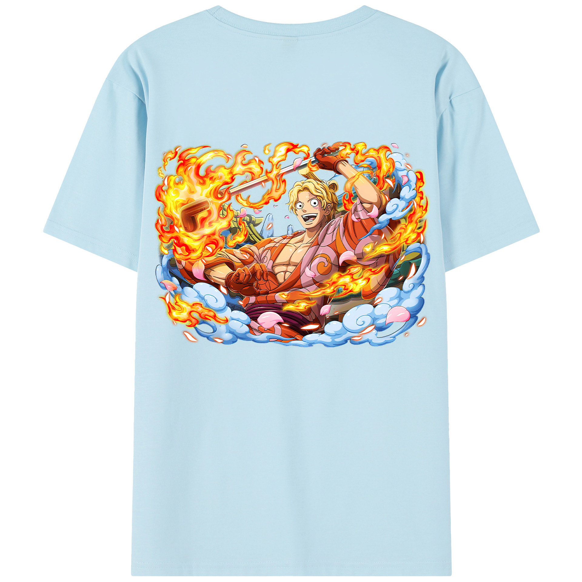 ワンピース サンジ ONE PIECE Sanji 綿100％半袖Tシャツ（背面プリント）